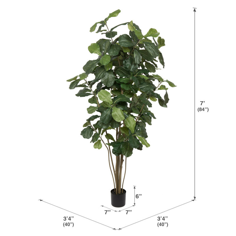 Faux Tree in Pot, 84" H x 40" W x 40" D