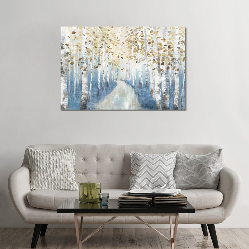 New Path I, H 32 po x l 48 po x P 1,5 po, Toile tendue, Pas de tapis