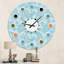 Asian Floral Paisley - horloge murale moderne Mid-Century-40748250