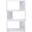 Modern Staggered 3-Shelf Manor Bookcase, White