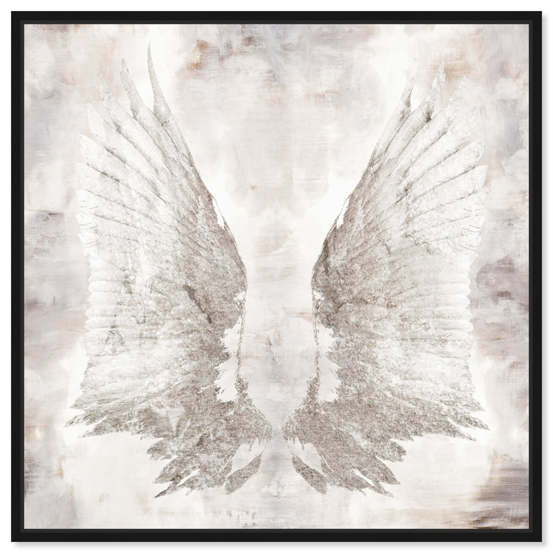 «My Wings Chie» par Oliver Gal - reproduction d'art sur toile, H 40 po x l 40 po, Noir