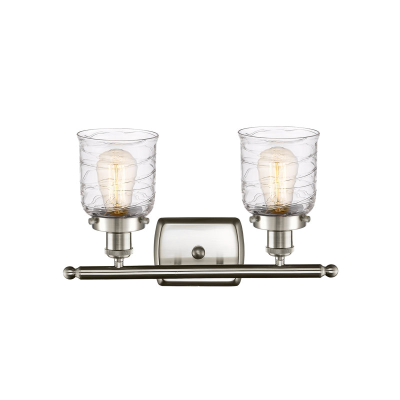 #N/A, Clear Deco Swirl, Brushed Satin Nickel, LED