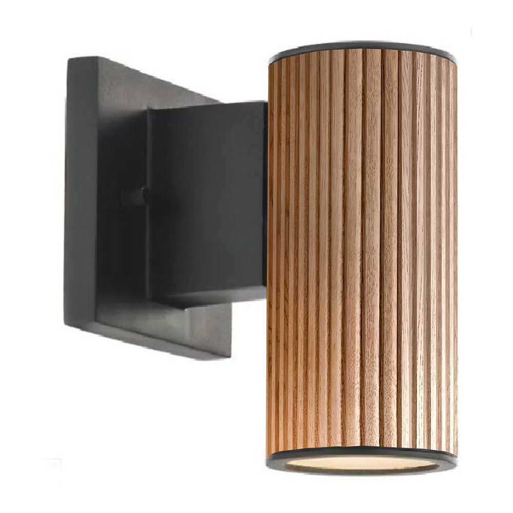Tambo Single Light Wood; Steel Dimmable Wall Sconce, Natural Ash