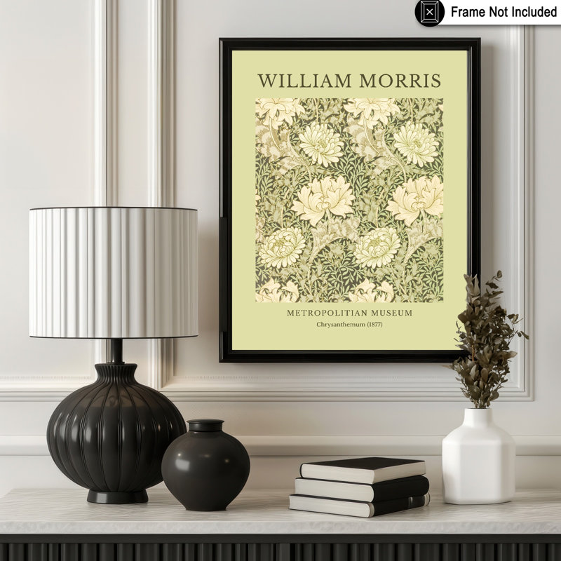 William Morris - Chrysanthemum No1, Unframed, Poster, 08"H x 10"W
