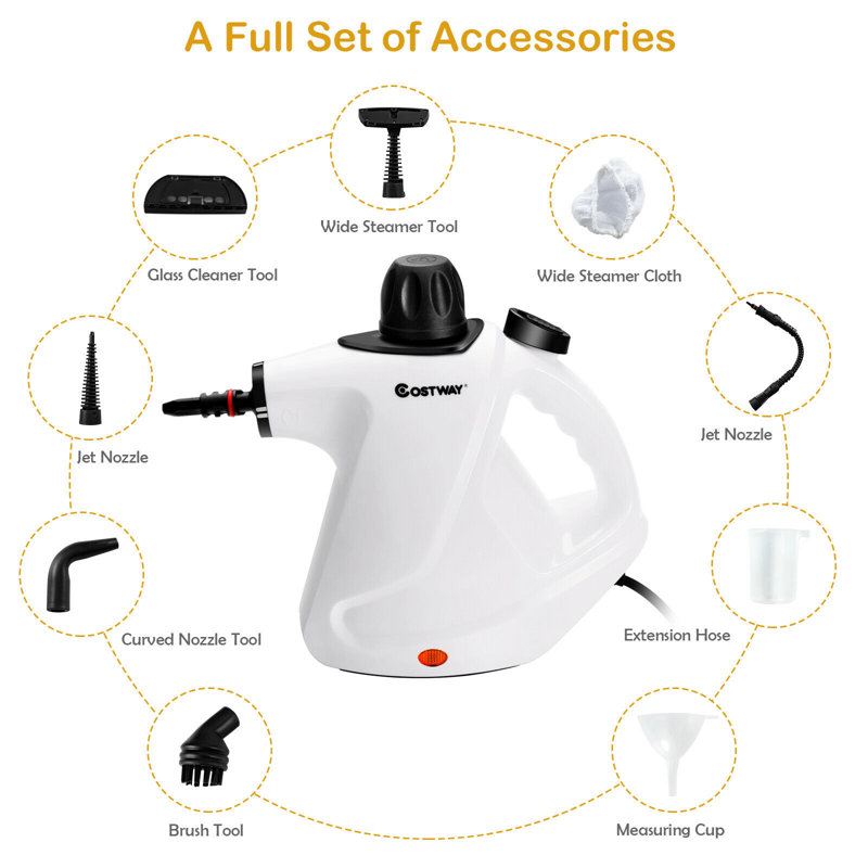 costway Steam Cleaner & Steam Mop, White