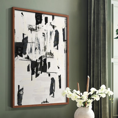 «Tiles & Texture Abstract Angles V», reproduction encadrée - bois massif