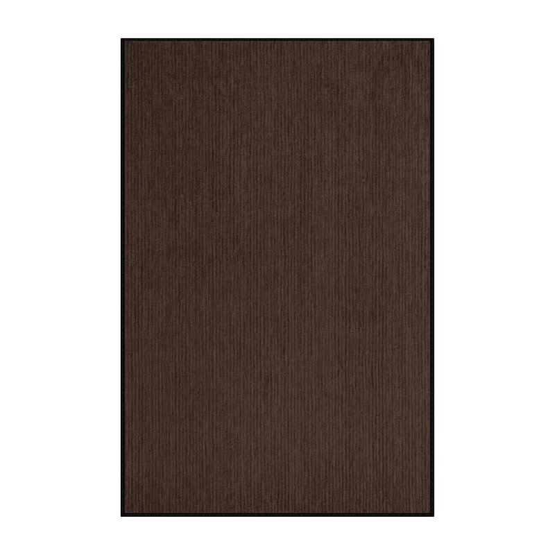 Machine Washable Solid Black Area Rug, Rectangle 4' x 6'