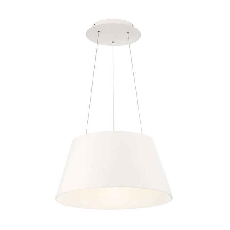 Juniata 1 - Light LED Single Pendant, White, 24 Inches