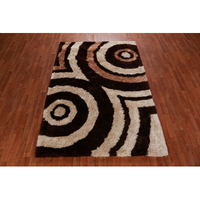 Tapis oriental contemporain à poils longs 5 x 8 po