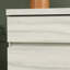 Classeur latéral avec grands tiroirs, finition blanc cassé et gris