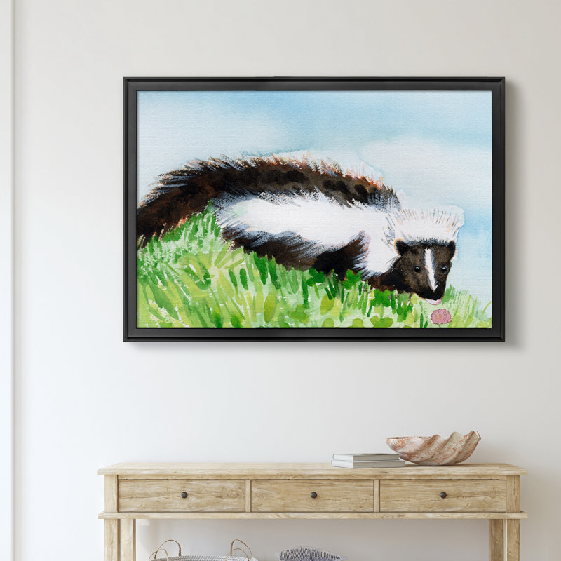 «Baby Spring Animals VIII», impression sur toile encadrée, H 22,5 po x l 30,5 po x P 1,5 po, Noir
