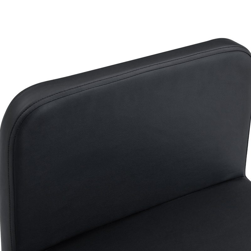 Ensemble de table de salle à manger moderne 9 pièces avec chaises en polyuréthane noir, style industriel pour les repas de famille