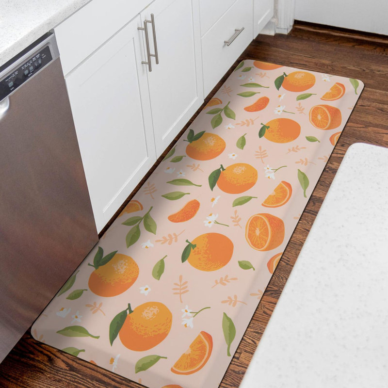 Modern Water Resistant Anti-Fatigue Non-Skid Kitchen Mat, Rectangle 2' x 5'