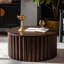 Table basse ronde relevable à la main, piédestal stable, rangement ouvert à la base, profondeur de 27,02 pouces, pour la structure solide de l'espace de vie principal, caché à l'intérieur, maison de détente