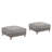 Upholstered Light Gray Square Corduroy Ottoman with Solid Wood Legs, Ottoman Modular Part For Sectional Sofa-1619641489