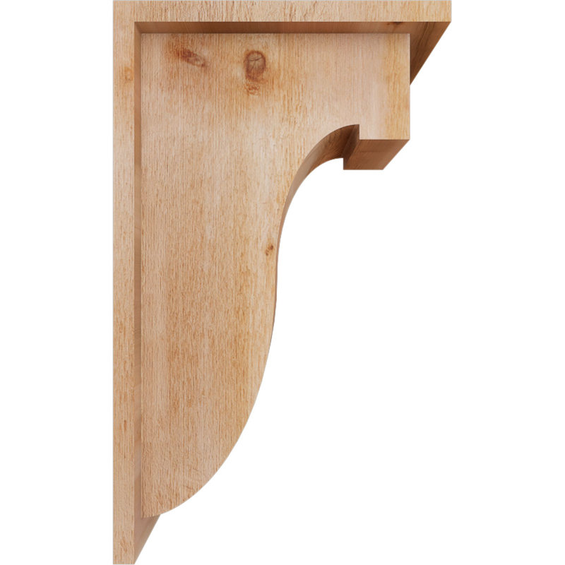 Corbeau Del Monte avec contre-plaque, H 20 po x l 8 po x P 12 po, Sciage brut, Cèdre rouge