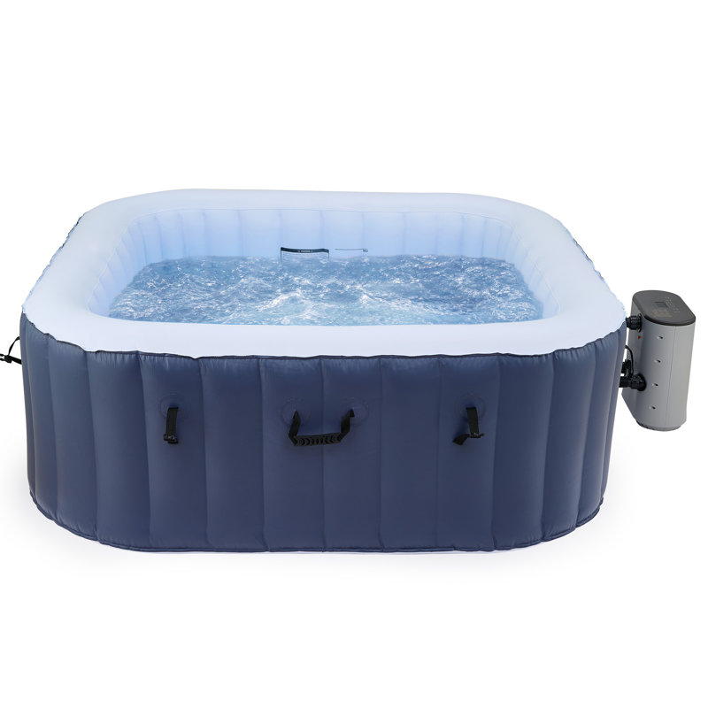 Spa gonflable extérieur pour 4 personnes avec filtre à pompe à jets d'air