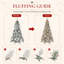 Arbre de Noël artificiel 7,5 pi avec 400 lumières DEL multicolores pré-éclairées 7,5 pi