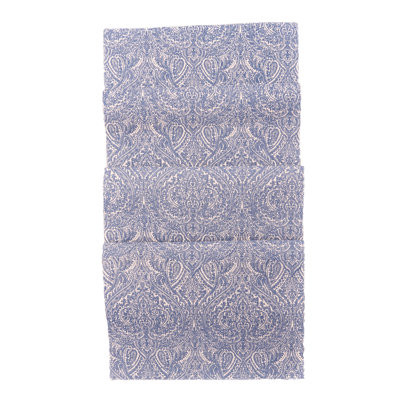 Desiree Blue Cotton Cotton Table Runner