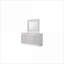 Ensemble de chambre à coucher 4 pièces grand moderne Glam avec tête de lit à DEL, velours et amp; Cristal, ivoire | Bois | Commodes doubles