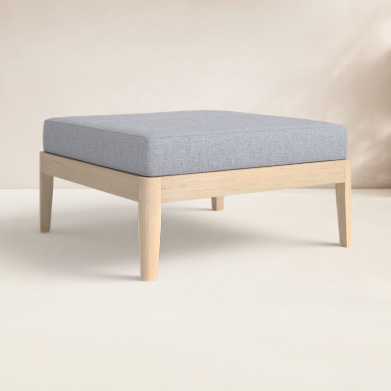 Table basse avec repose-pieds en acacia 30 po Deloris, Naturel