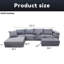 Canapé gris modulaire à 4 places avec 2 chaises longues et surdimensionnées, salon en nuage, matériau principal en velours, assise mi-ferme, velours côtelé standard 100 par brossé, rétractable lavable à la machine-1604676863