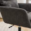 Chaise de bureau de couleur grise, hauteur réglable, cuir synthétique, structure en métal haute résistance et sièges confortables pour la chambre à coucher-453126009