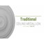 Médaillon de plafond traditionnel Endurathane, DE 31 1/2 po x P 2 1/2 po (convient aux auvents jusqu'à 8 1/4 po), fini craquelé vert athénien peint à la main-28575589