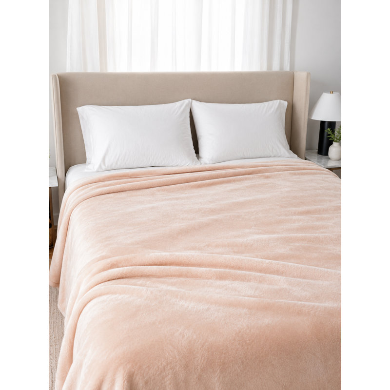 Super Soft Fleece Blanket, Pink, Queen