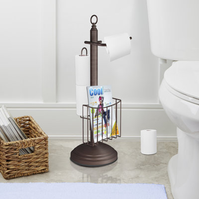 Porte-papier hygiénique sur pied avec rangement