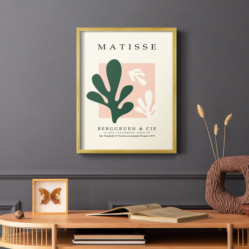 Matisse CDLxxviii, reproduction encadrée - bois massif, Or, H 20 po x l 16 po