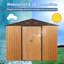 8Ft X 6Ft Outdoor Metal Storage Shed, Coffee. Robust Galvanized Iron Frame, Coated Panels, Integrated Punched Vents. Sliding Doors And Padlock. Simple Installation. Construction For Durability,-124311251
