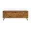 Banc de rangement en bois d'acacia massif de 46 pouces