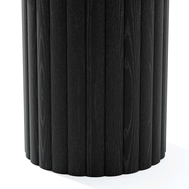Table de salle à manger en bois massif, Noir, noir, noir, noir, H 30 po x L 60 po x l 60 po