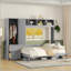 Lit escamotable Murphy avec placard et tiroirs-1110131403