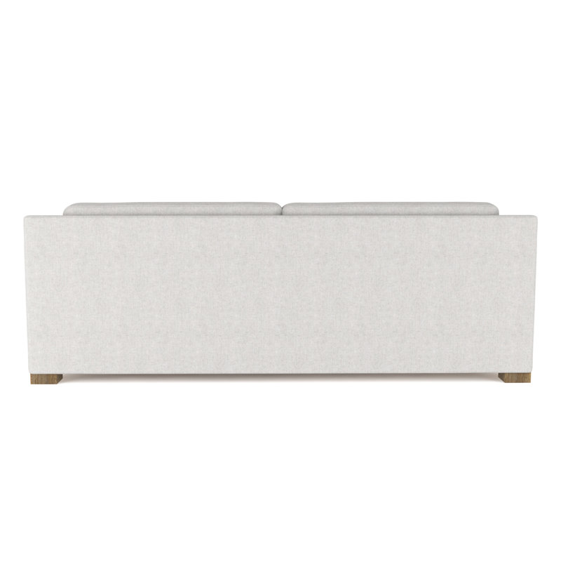 Canapé Mercer, Velours moelleux argenté, H 33,5 po x l 96 po x P 44 po, Patiné