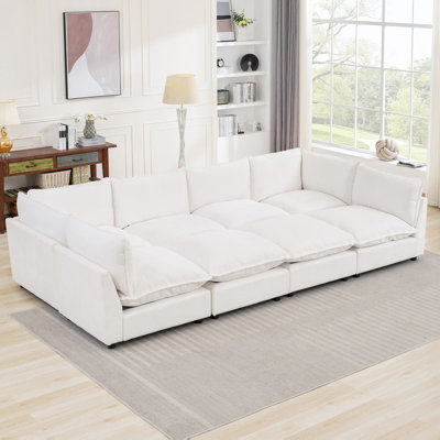 138.29” W Oversized 8-Seater Composable Modular Sofa