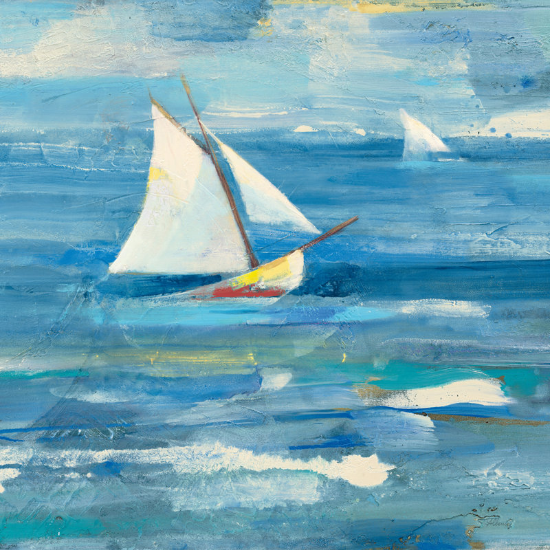 Voile océanique V2 - imprimé, Non, Imprimé à cadre argenté, H 20 po x l 20 po x P 1,25 po