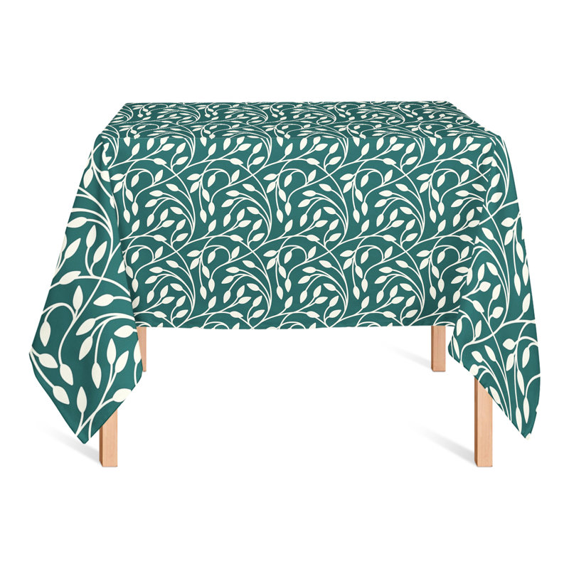 Nappe Circle Vine Red 2, Bleu sarcelle