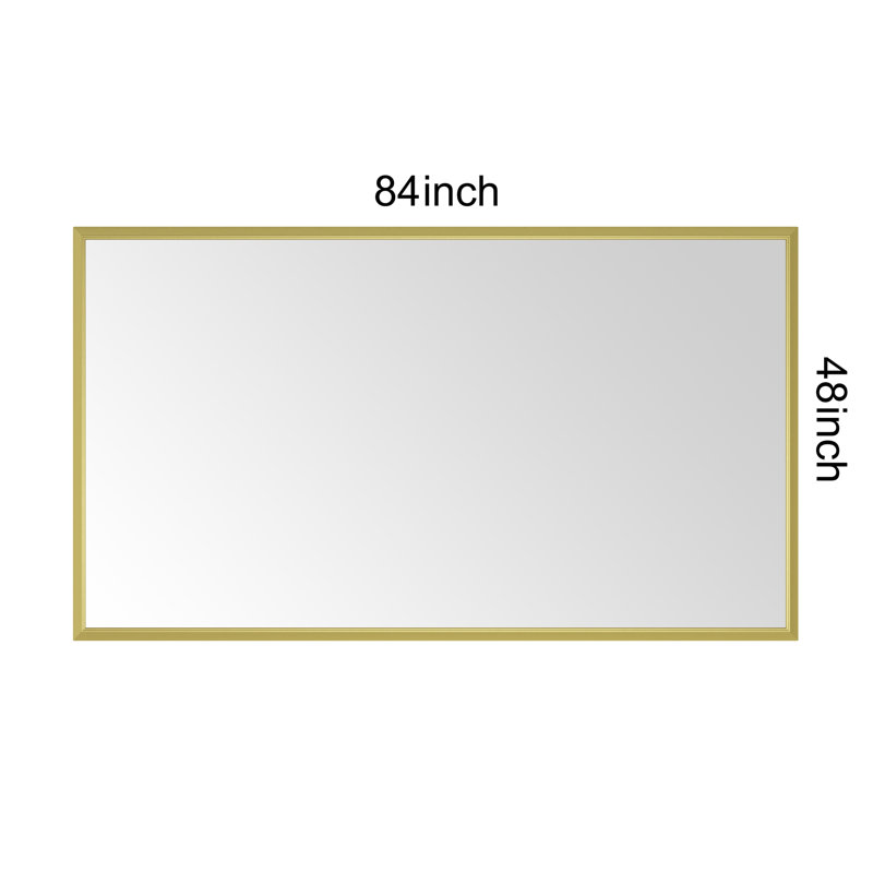 Miroir de salle de bain avec cadre en aluminium, 84 po x 48 po