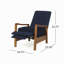 Fauteuil inclinable manuel en tissu et bois