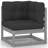  Garden Lounge Set  Solid Pinewood, Fabric (100% Polyester)-359152078