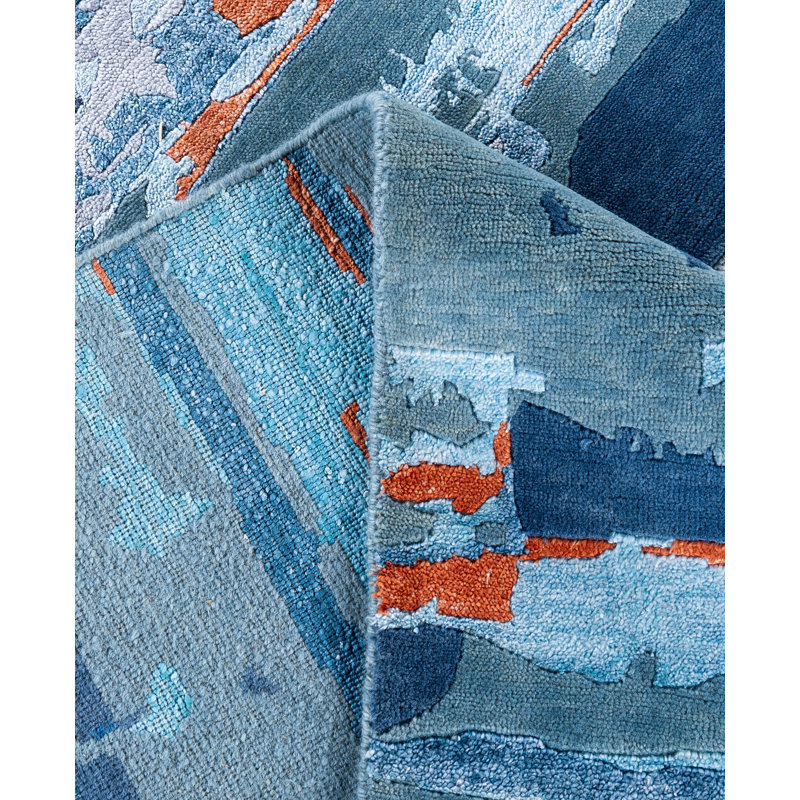 Overdyed One-of-a-Kind Rectangle 8'3" X 10'3" Hand Knotted Area Rug