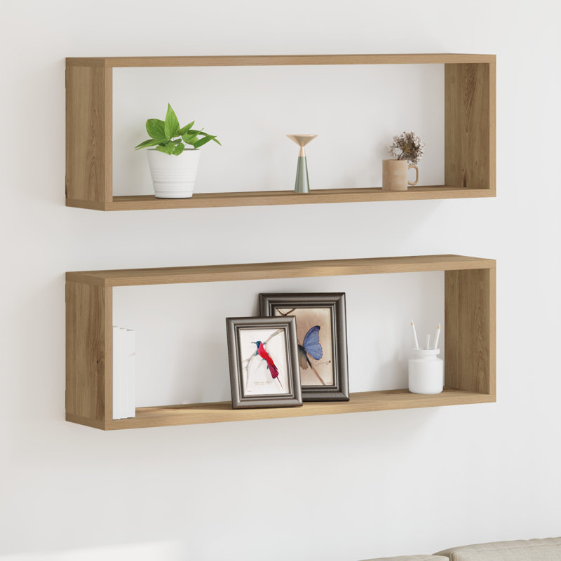 Floating Shelf, Natural, 26cm H x 80cm W x 15cm D