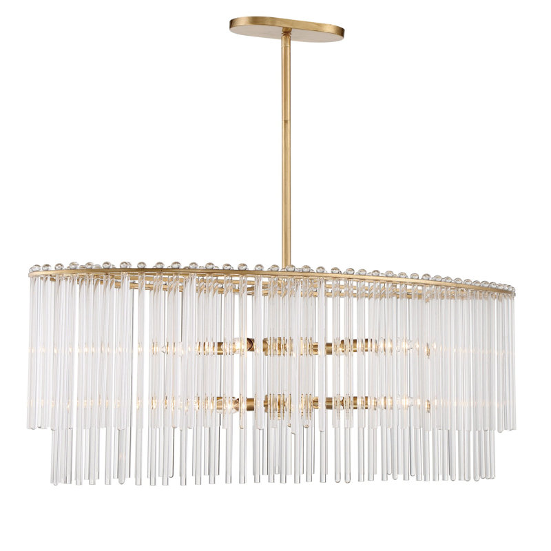 8 Light Antique Gold Chandelier
