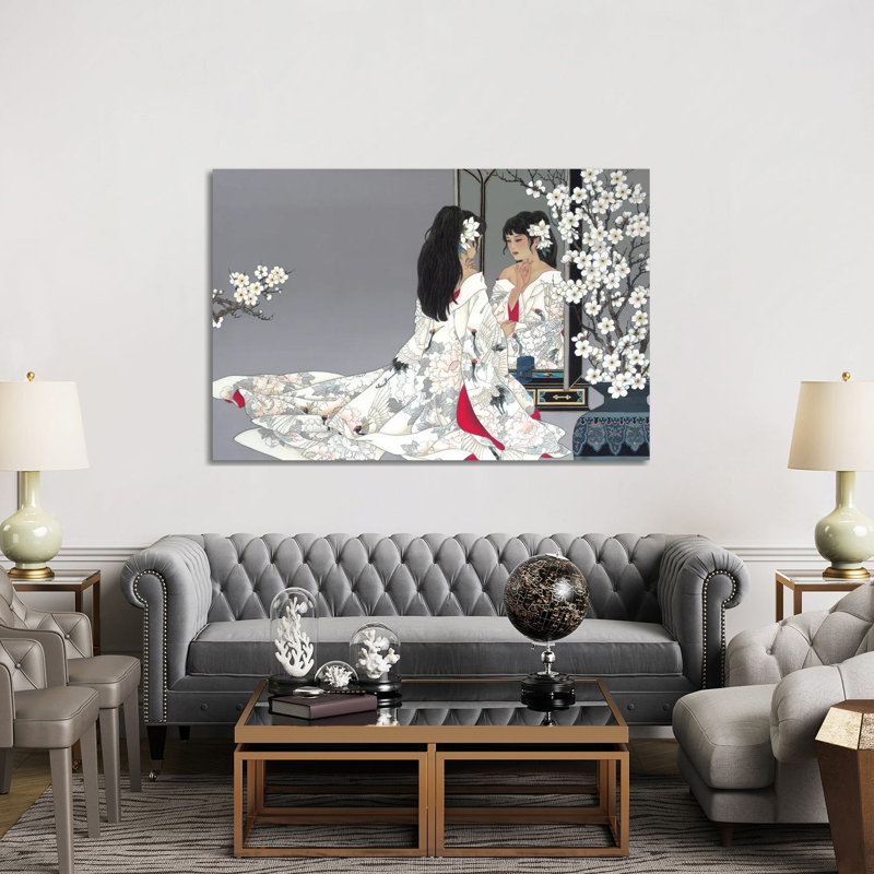 «Reflections» par Caroline R. Young, reproduction d'art sur toile tendue, H 40 po x l 60 po x 1,5 po