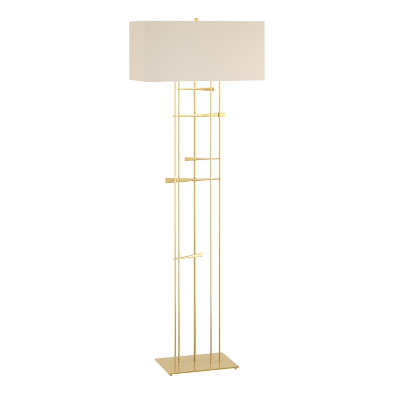 Cavaletti 65" Floor Lamp, Flax, Modern Brass