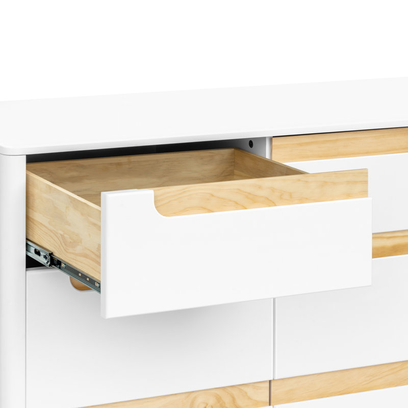 Yuzu 9-Drawer Dresser, Assembled, White/Natural