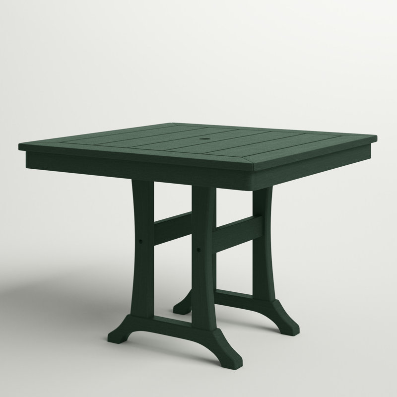 Nautical Trestle 37" Dining Table, Green