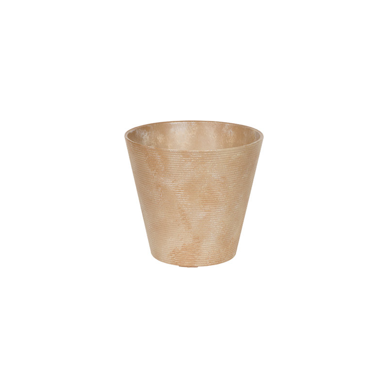 Pot à fleurs en résine Carreras, Taupe, H 7,75 po x l 8,25 po x P 8,25 po
